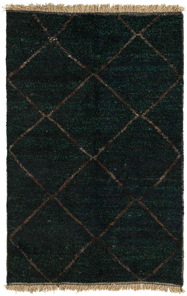 4' 4 x 6' 7 Hand Knotted Moroccan Wool Rug