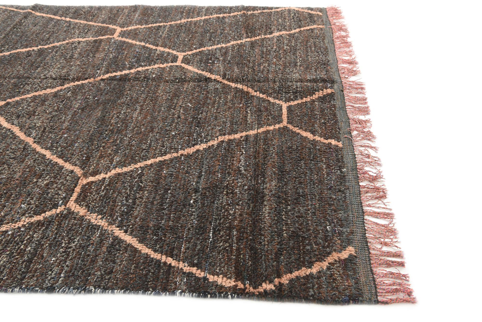 6' 4 x 9' 2 Hand Knotted Moroccan Wool Rug