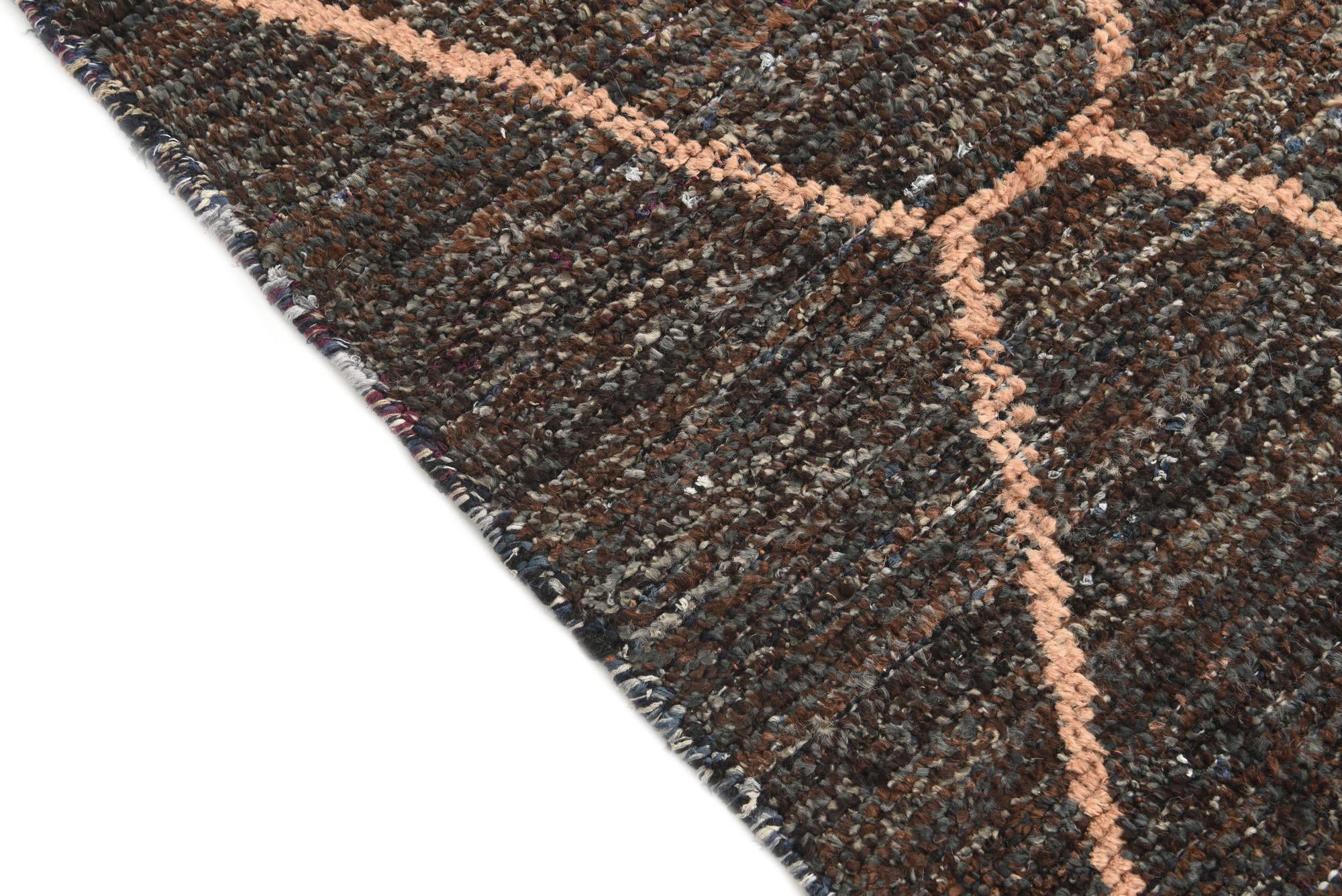 6' 4 x 9' 2 Hand Knotted Moroccan Wool Rug