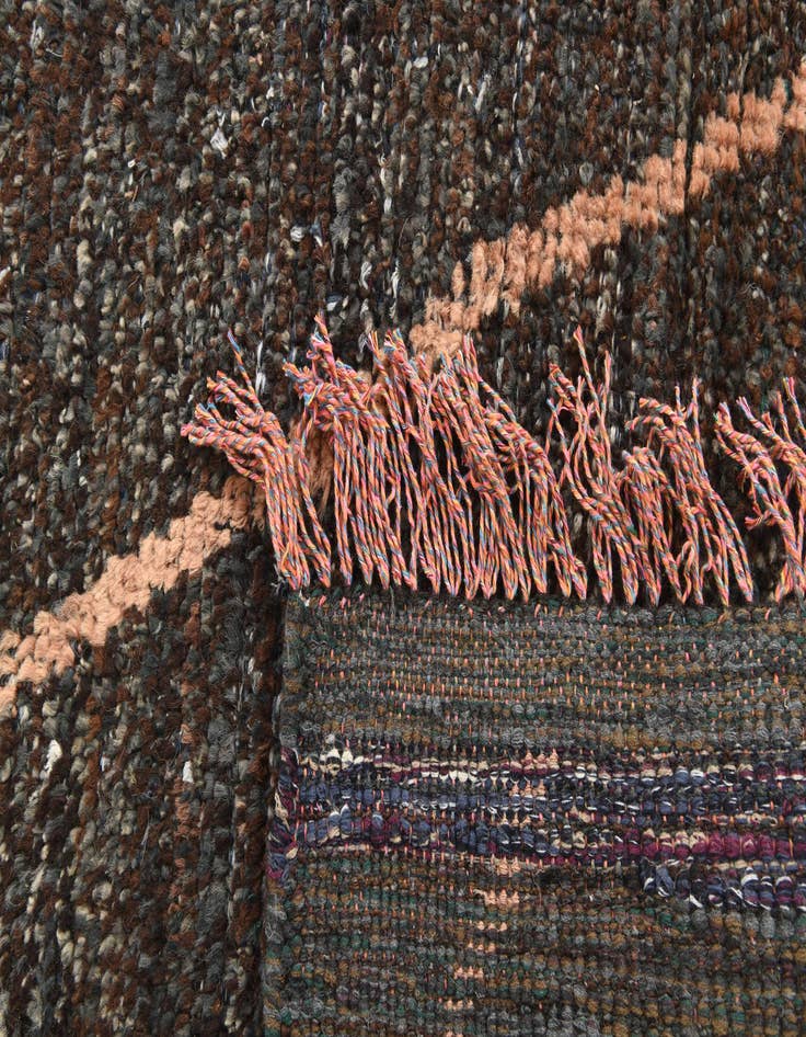 Detail image of 6' 4 x 9' 2  Hand Knotted Moroccan Wool Rug