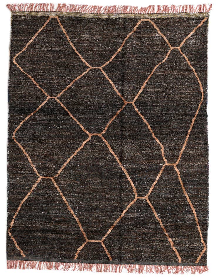 Detail image of 6' 4 x 9' 2 Hand Knotted Moroccan Wool Rug