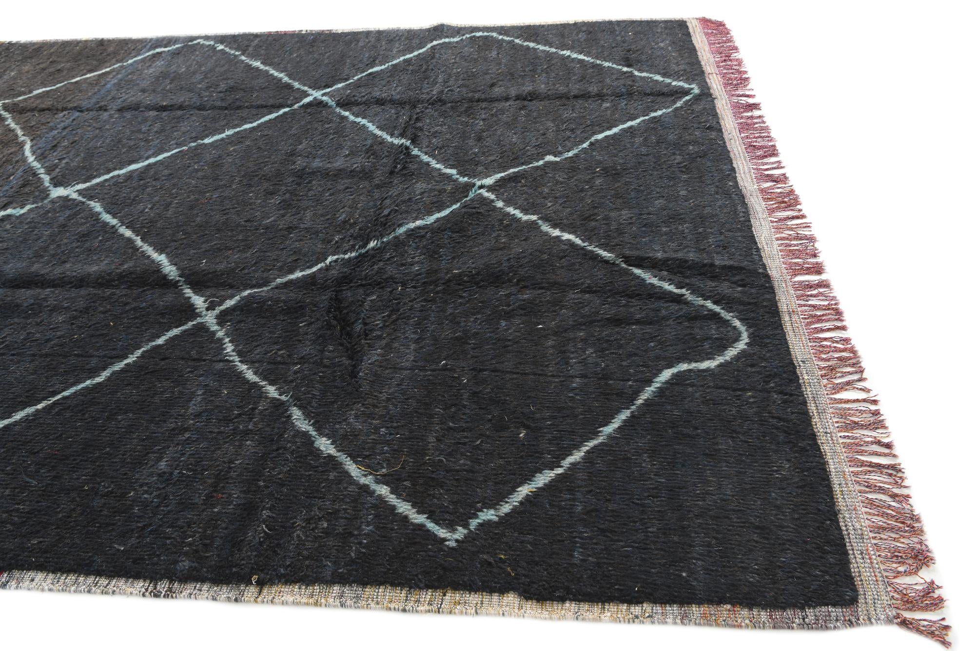 9' 5 x 12' Hand Knotted Moroccan Wool Rug