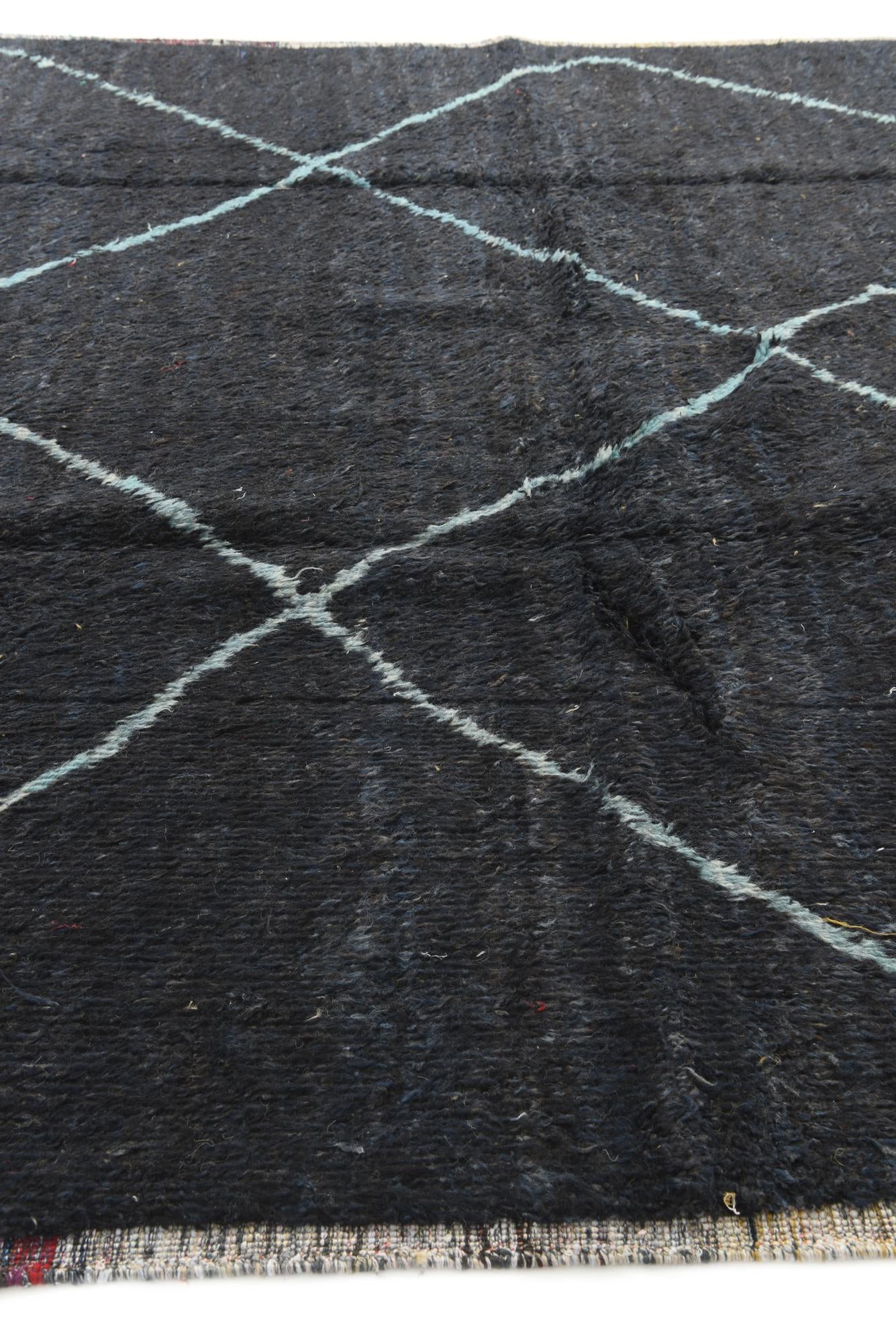 9' 5 x 12' Hand Knotted Moroccan Wool Rug