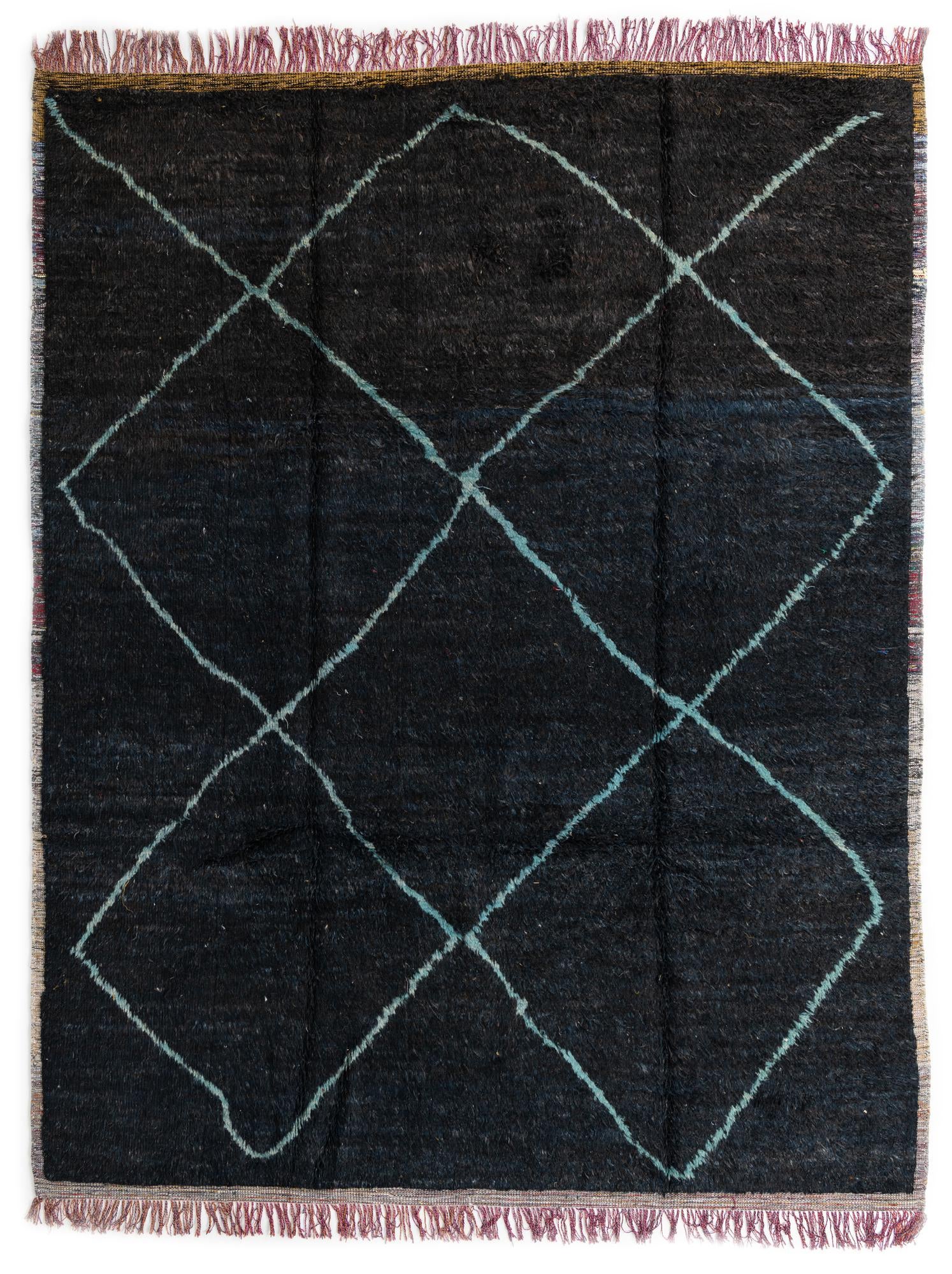 9' 5 x 12' Hand Knotted Moroccan Wool Rug