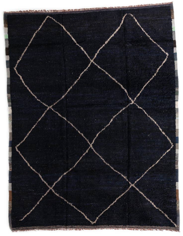 Detail image of 10' 3 x 14' Hand Knotted Moroccan Wool Rug
