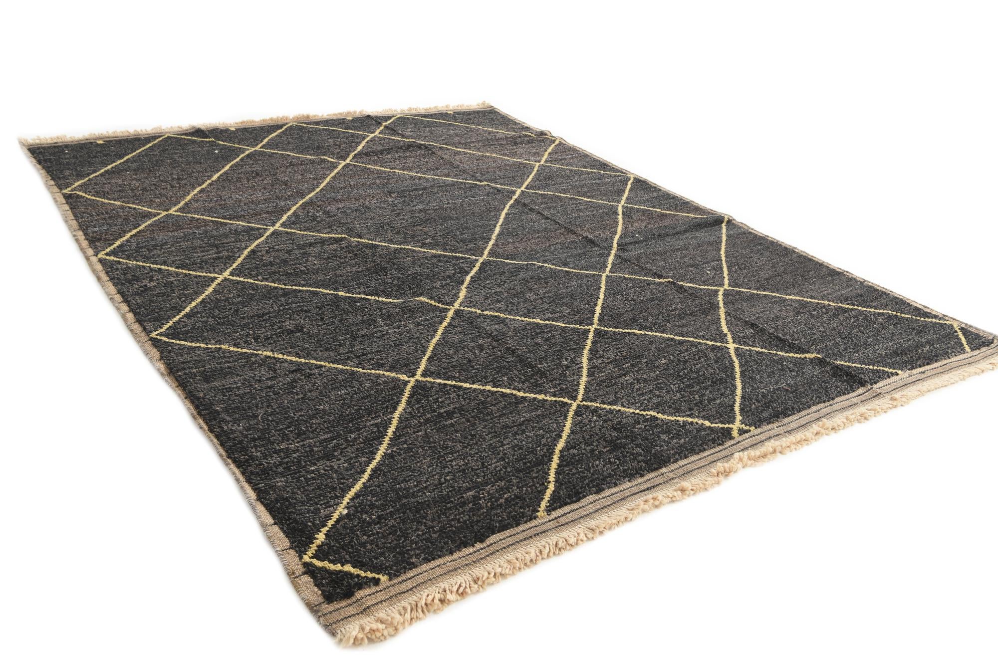 8' x 10' Hand Knotted Moroccan Wool Rug