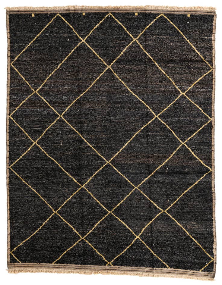 Detail image of 8' x 10' Hand Knotted Moroccan Wool Rug