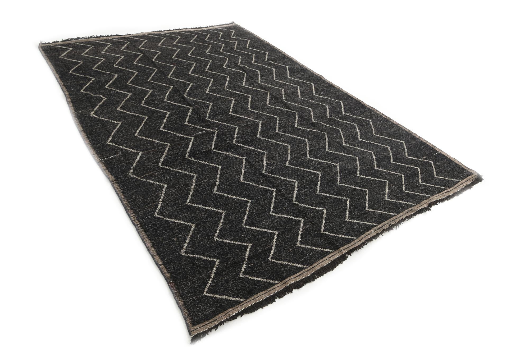 9' x 12' 9 Hand Knotted Moroccan Wool Rug