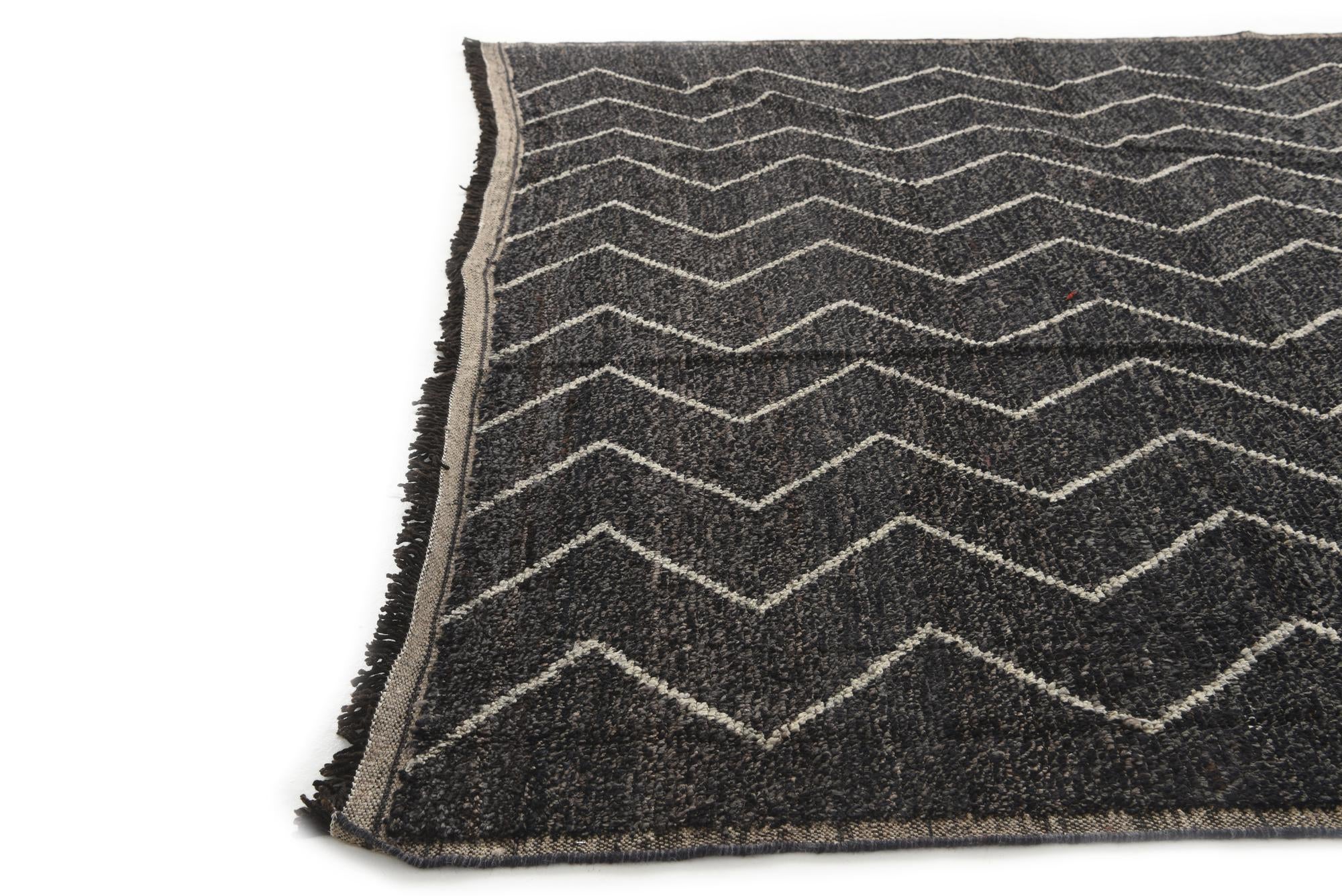 9' x 12' 9 Hand Knotted Moroccan Wool Rug