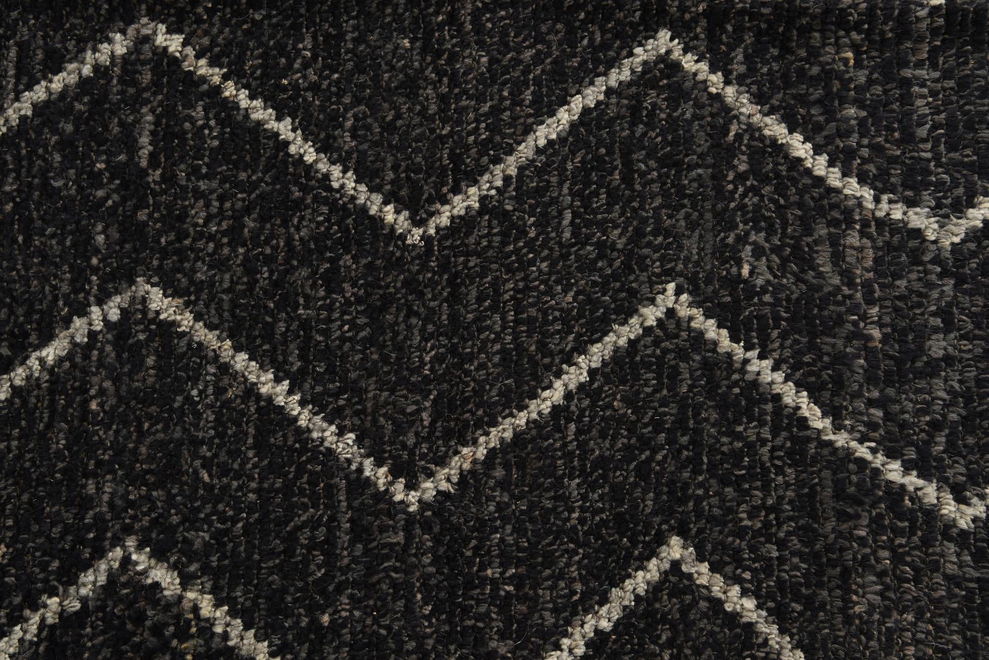 9' x 12' 9 Hand Knotted Moroccan Wool Rug