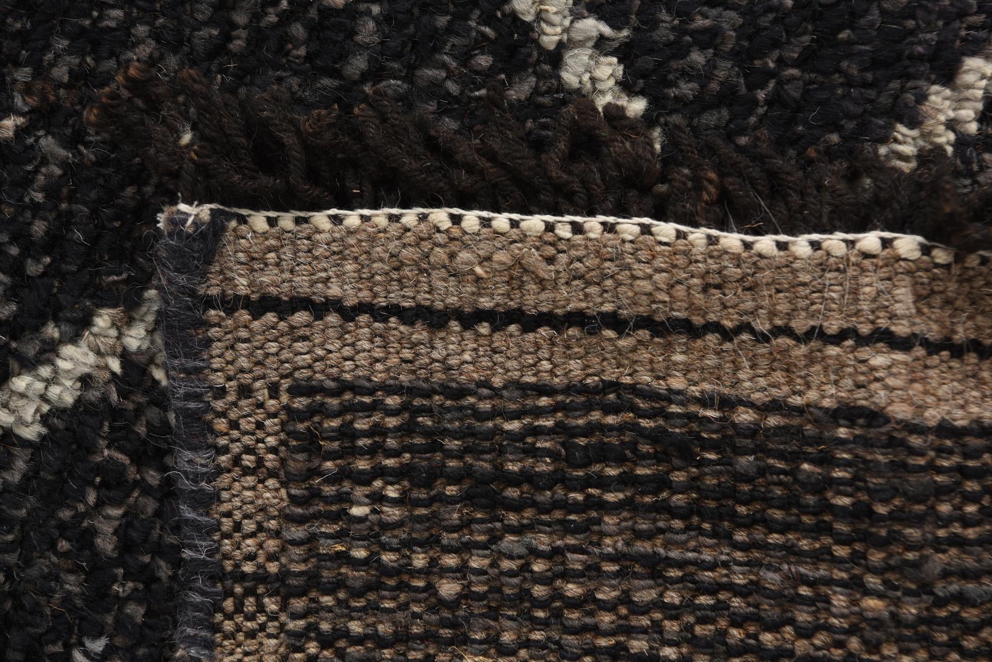 9' x 12' 9 Hand Knotted Moroccan Wool Rug