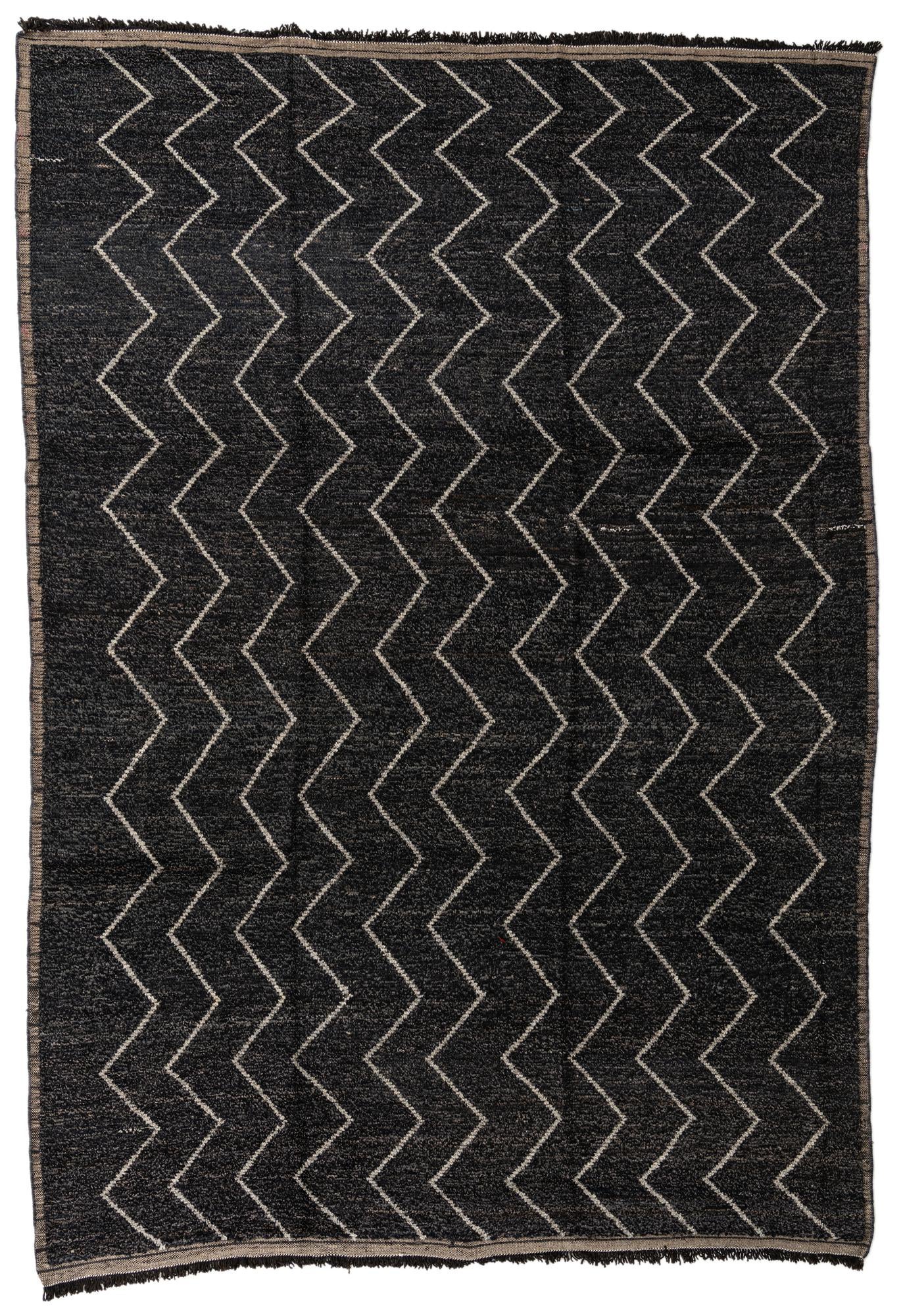 9' x 12' 9 Hand Knotted Moroccan Wool Rug