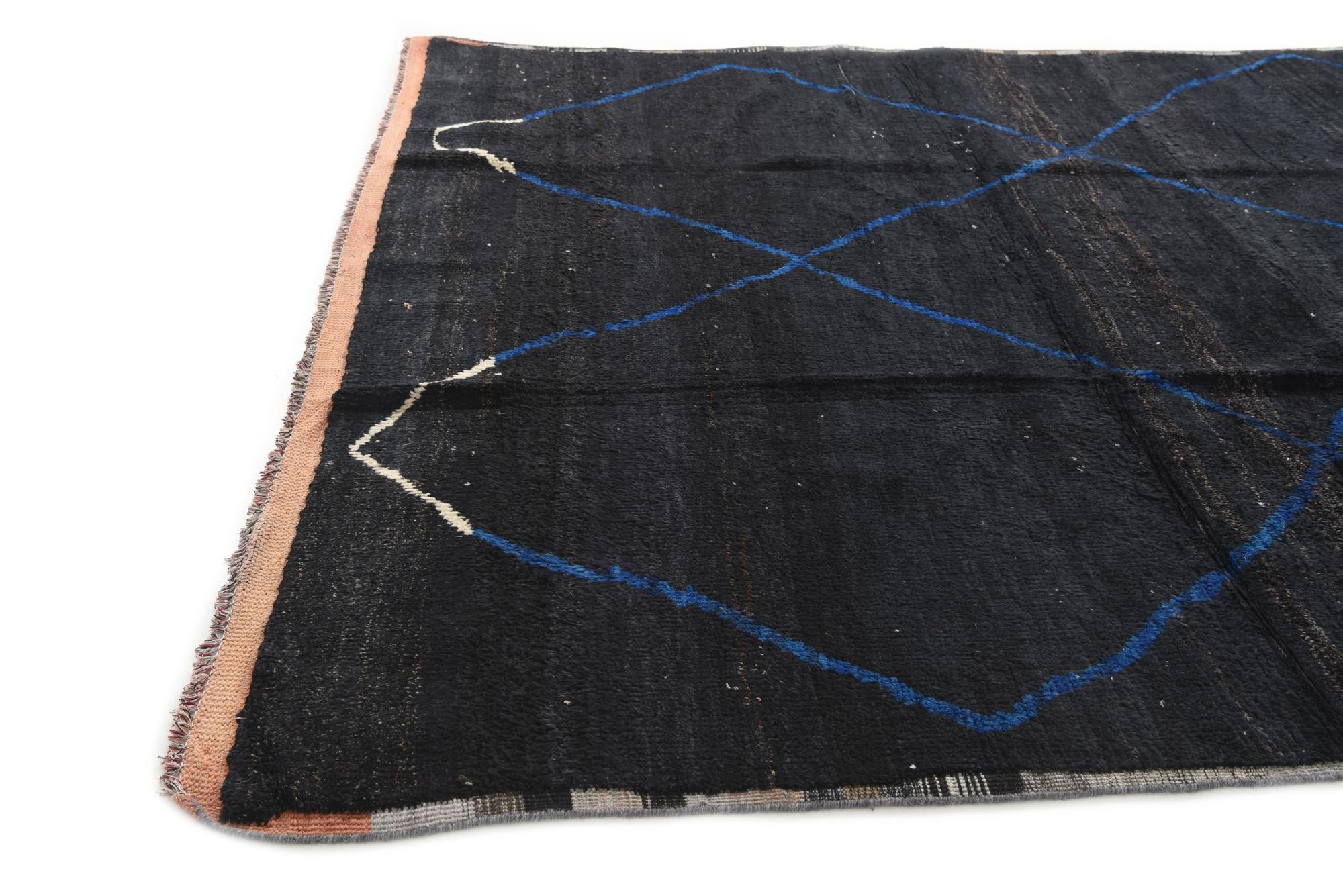 8' 4 x 12' 9 Hand Knotted Moroccan Wool Rug