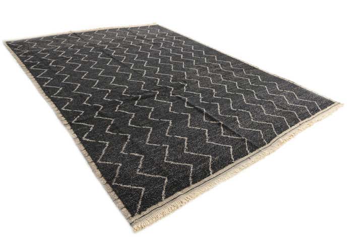 9' 2 x 12' 5 Hand Knotted Moroccan Wool Rug