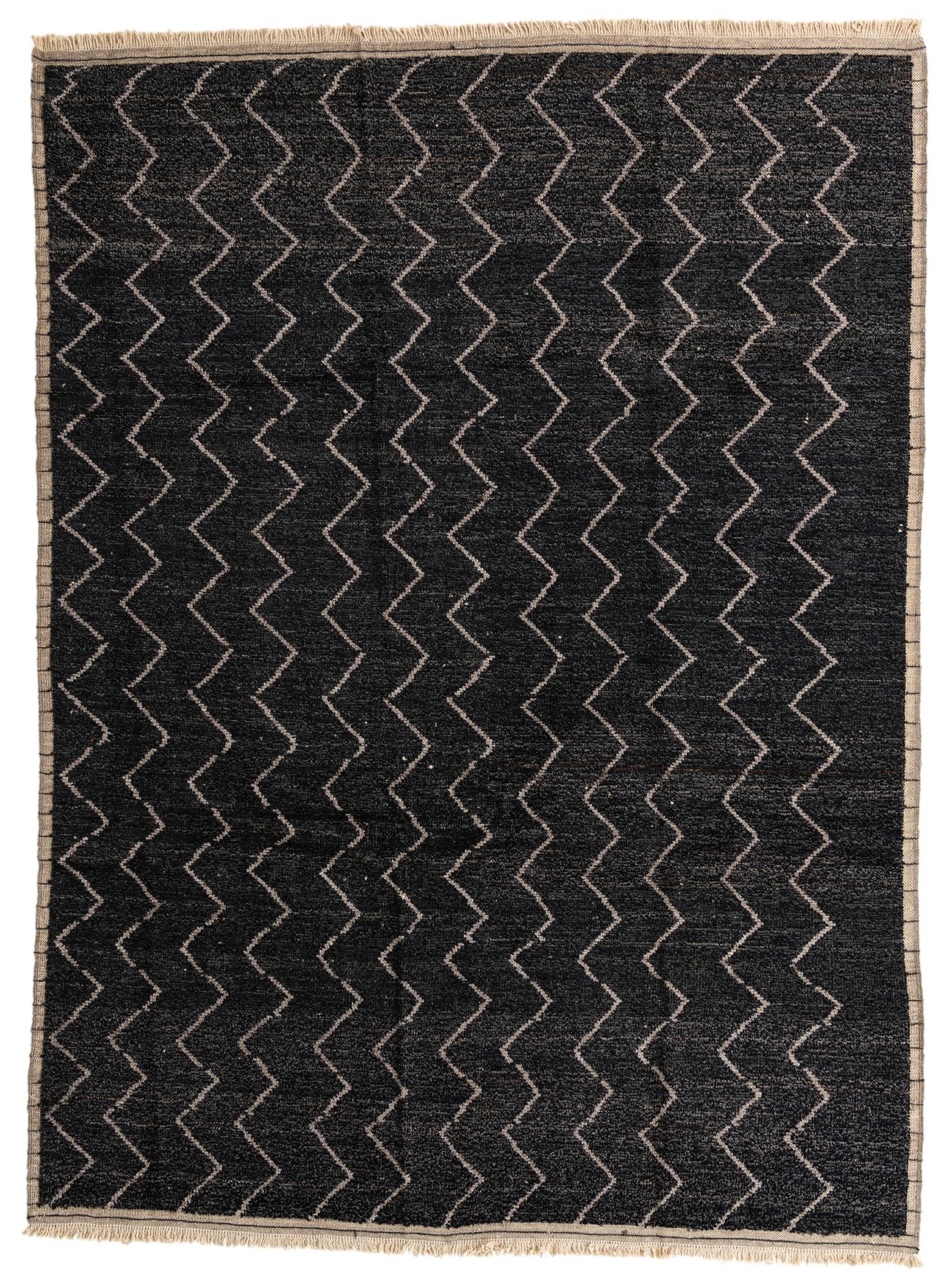 9' 2 x 12' 5 Hand Knotted Moroccan Wool Rug