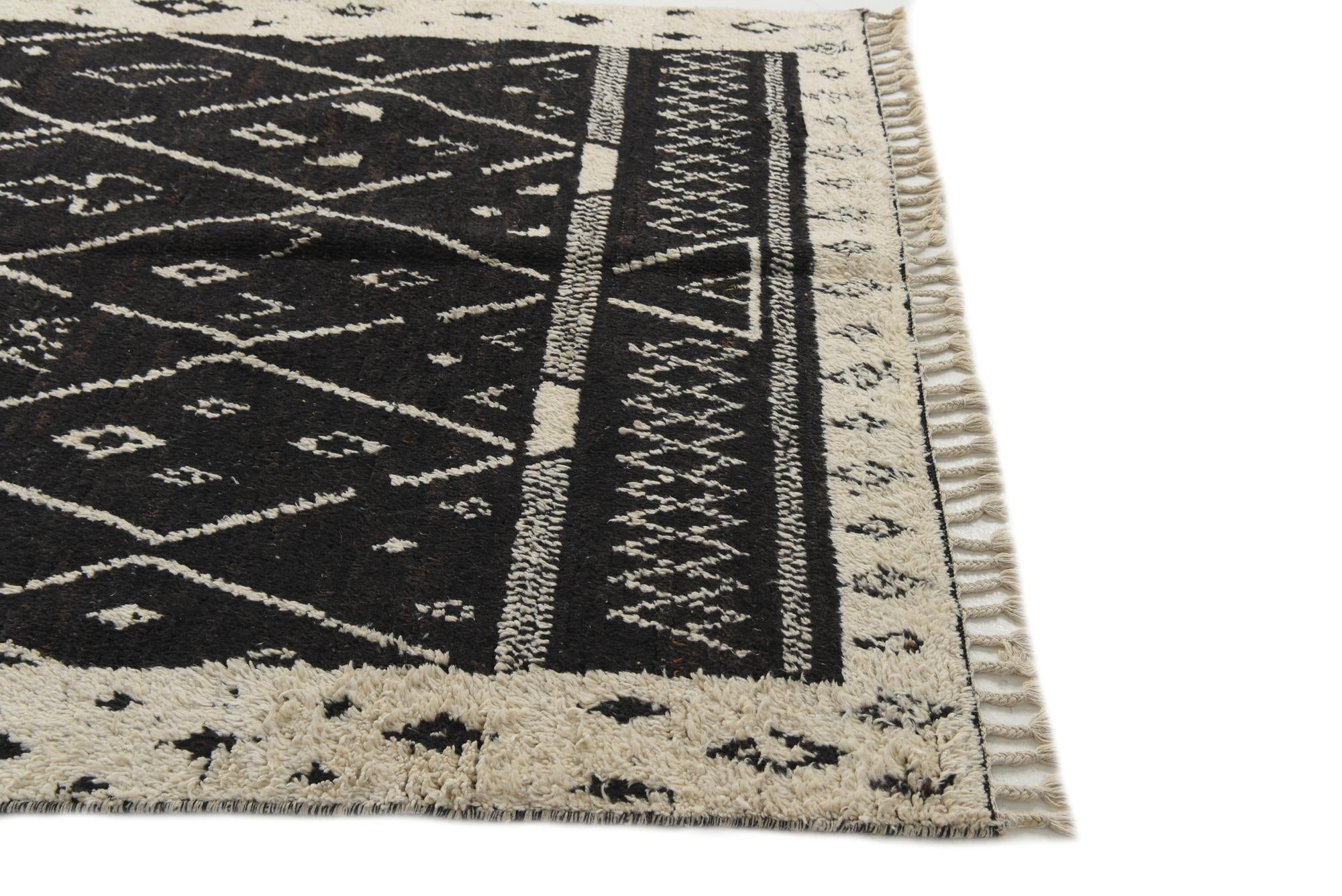 5' 3 x 8' 3 Hand Knotted Moroccan Wool Rug