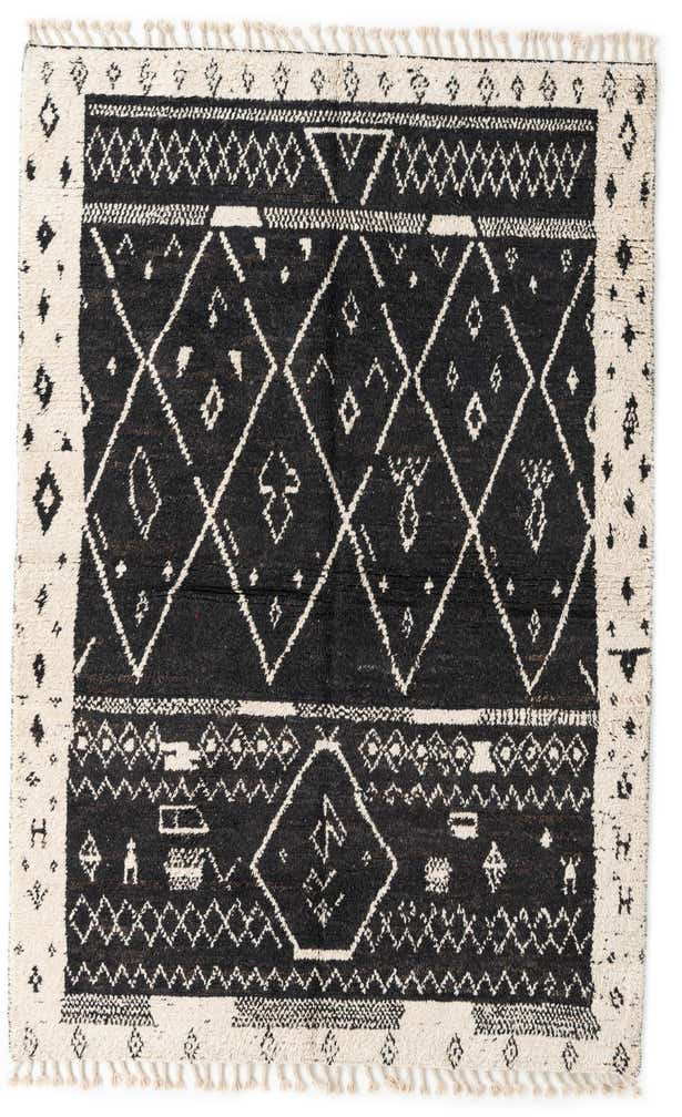 5' 3 x 8' 3 Hand Knotted Moroccan Wool Rug
