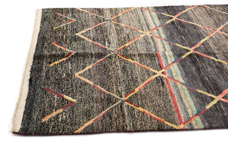 Detail image of 5' 6 x 8' 3 Hand Knotted Moroccan Wool Rug