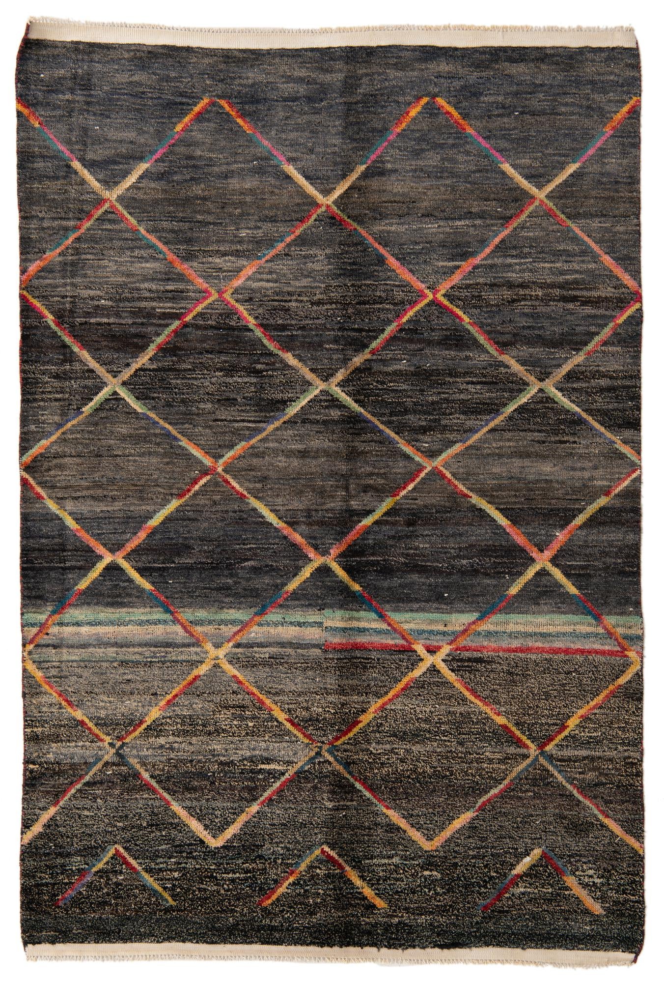 5' 6 x 8' 3 Hand Knotted Moroccan Wool Rug