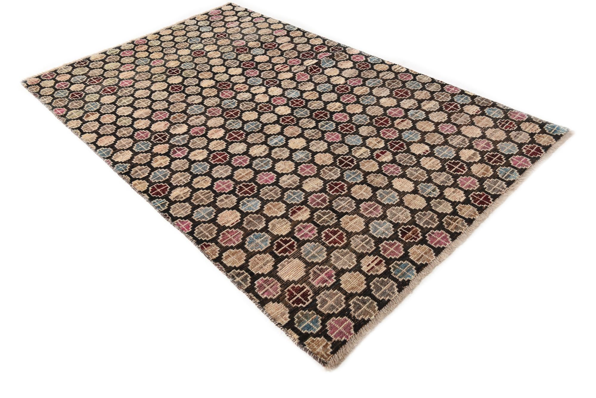5' x 8' Hand Knotted Moroccan Wool Rug