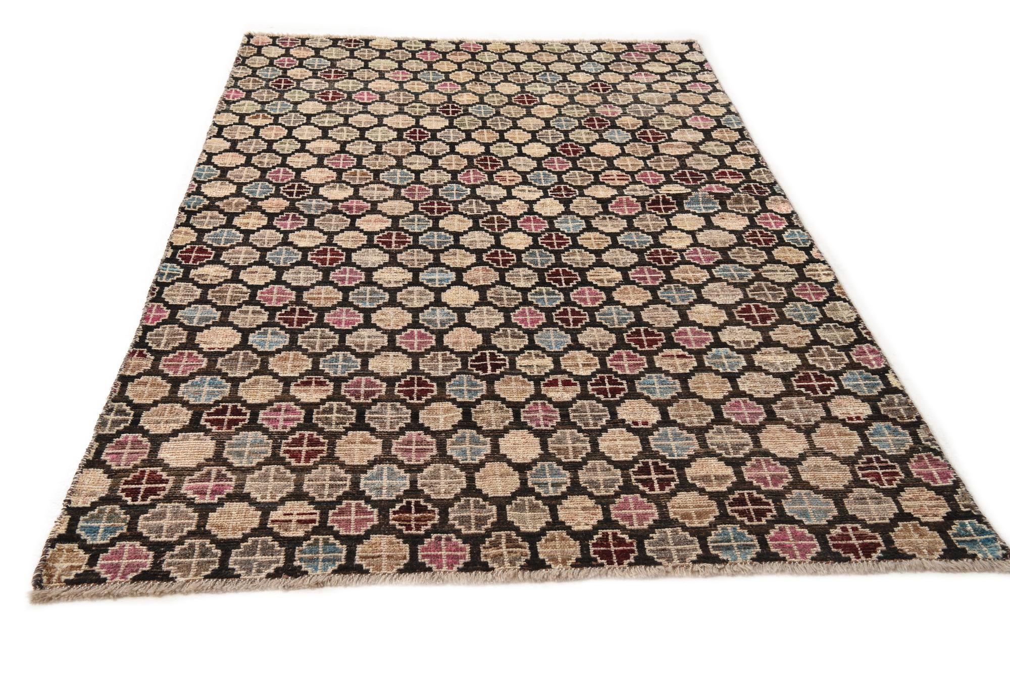 5' x 8' Hand Knotted Moroccan Wool Rug