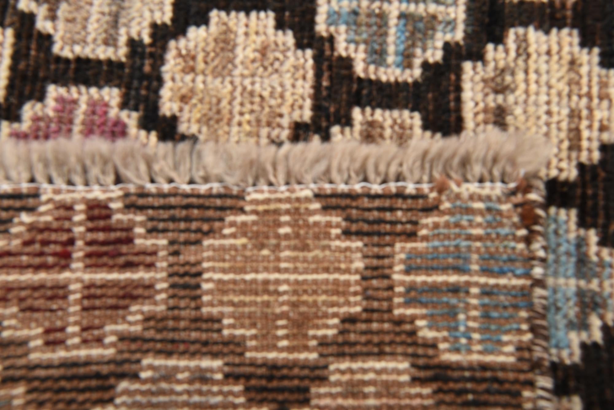 5' x 8' Hand Knotted Moroccan Wool Rug