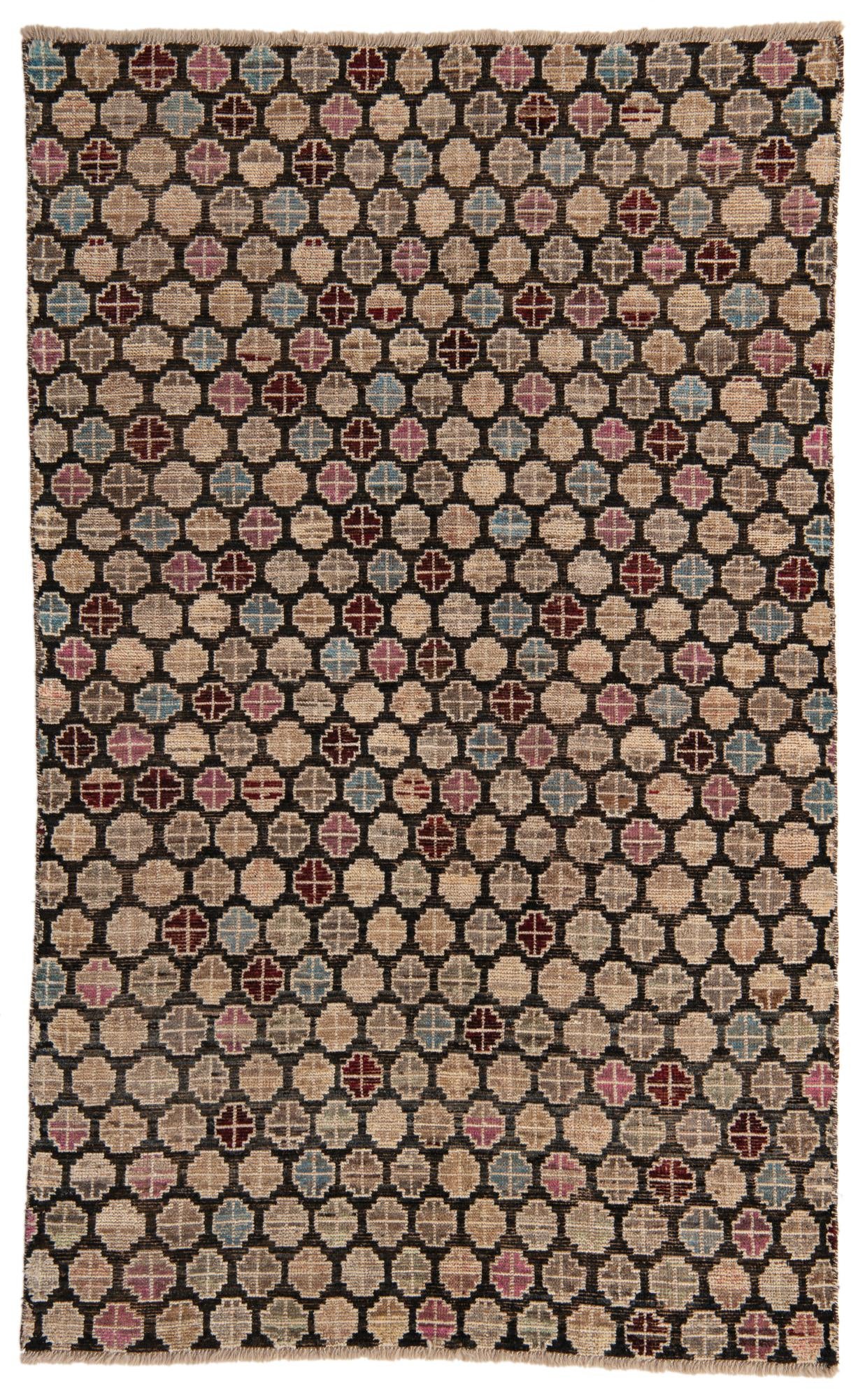 5' x 8' Hand Knotted Moroccan Wool Rug