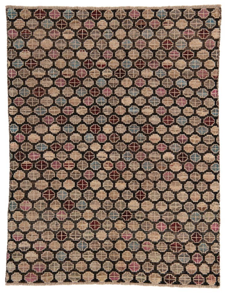 Detail image of 5' x 8' Hand Knotted Moroccan Wool Rug