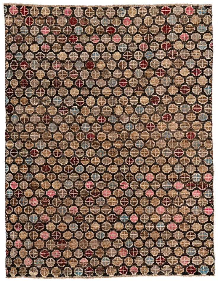 Detail image of 5' 10 x 8' 9 Hand Knotted Moroccan Wool Rug
