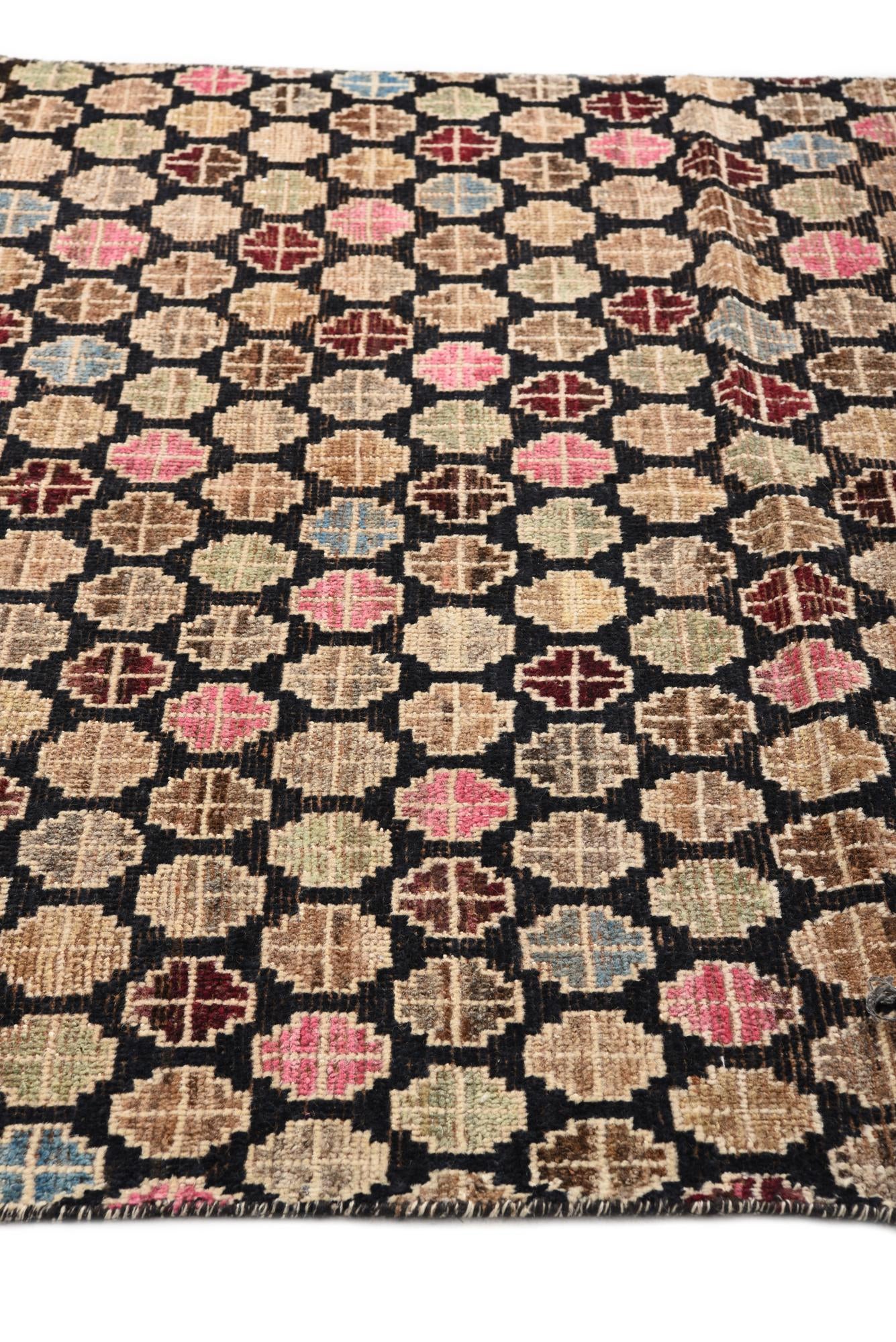 5' x 8' 2 Hand Knotted Moroccan Wool Rug