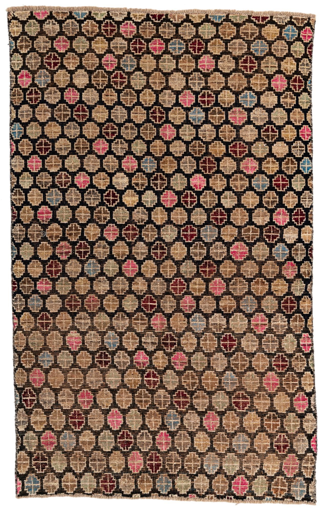 5' x 8' 2 Hand Knotted Moroccan Wool Rug