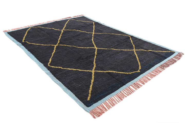 7' 8 x 10' 3 Hand Knotted Moroccan Wool Rug