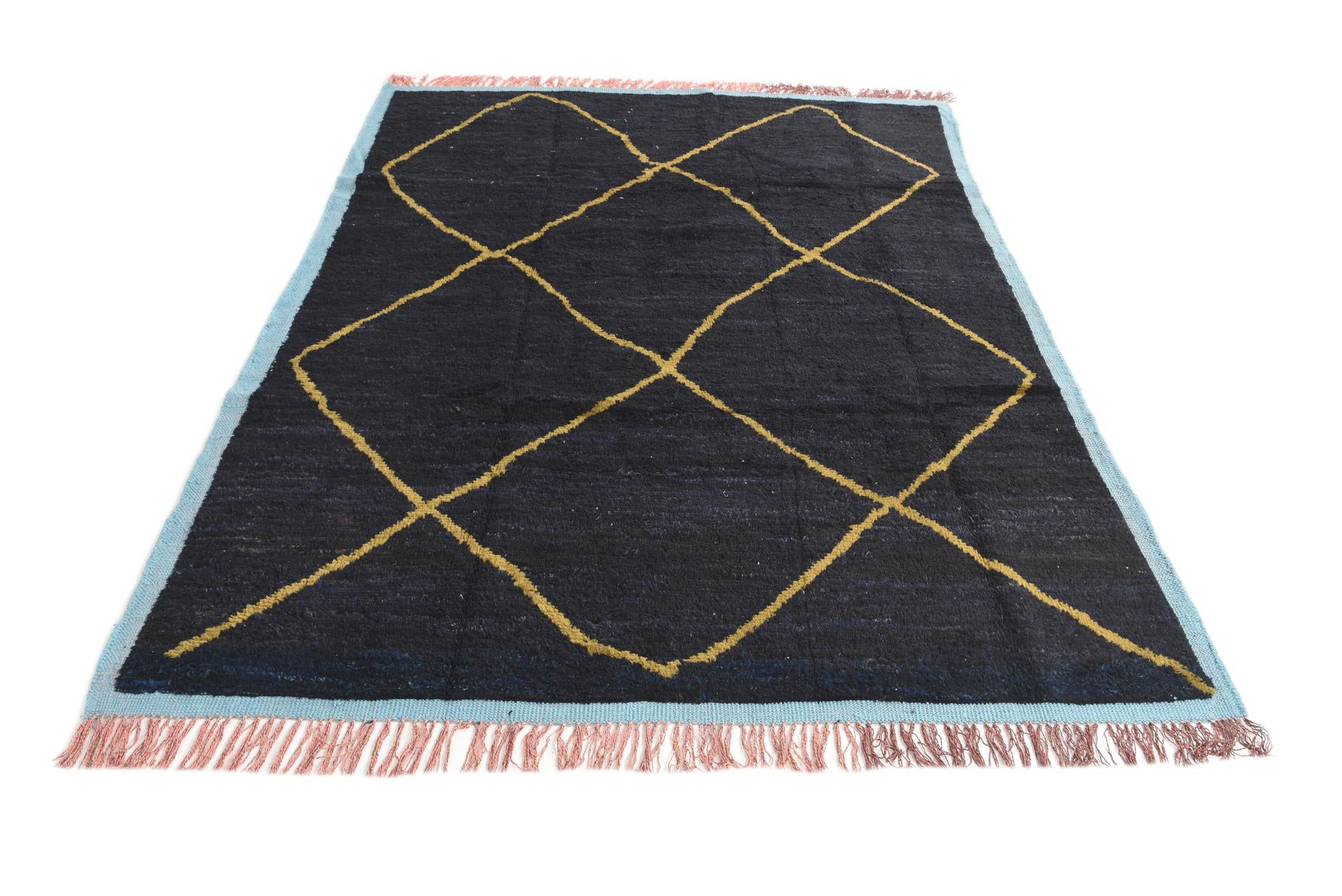 7' 8 x 10' 3 Hand Knotted Moroccan Wool Rug