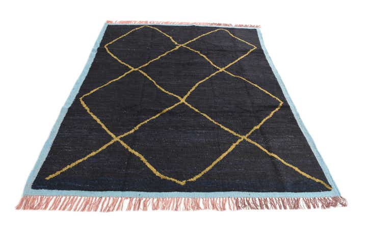 7' 8 x 10' 3 Hand Knotted Moroccan Wool Rug