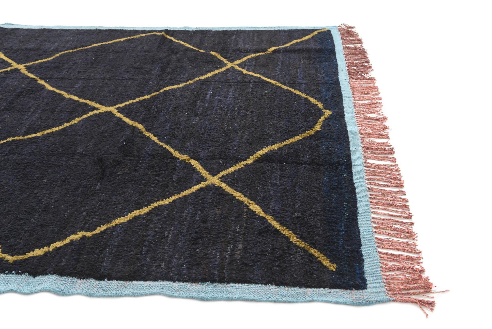 7' 8 x 10' 3 Hand Knotted Moroccan Wool Rug