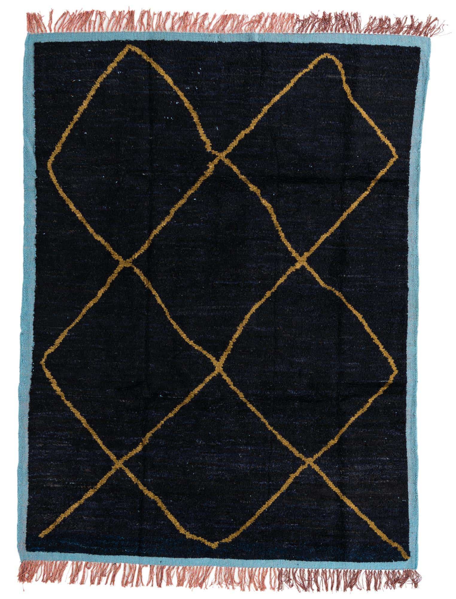 7' 8 x 10' 3 Hand Knotted Moroccan Wool Rug