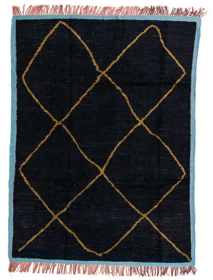7' 8 x 10' 3 Hand Knotted Moroccan Wool Rug