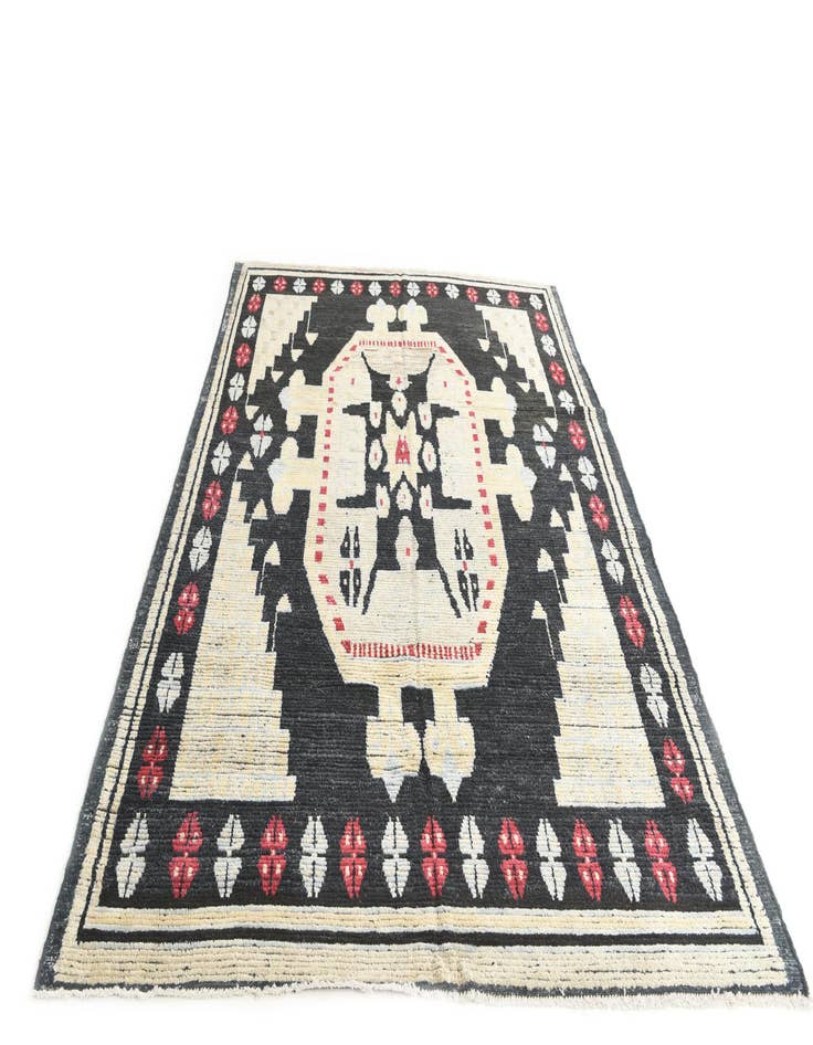 Detail image of 6' 9 x 9' 6  Hand Knotted Moroccan Wool Rug