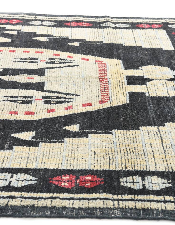 Detail image of 6' 9 x 9' 6  Hand Knotted Moroccan Wool Rug