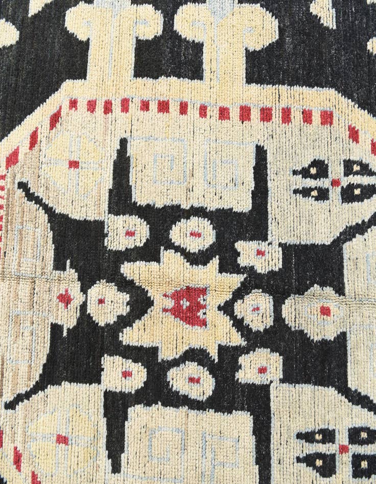 Detail image of 6' 9 x 9' 6  Hand Knotted Moroccan Wool Rug