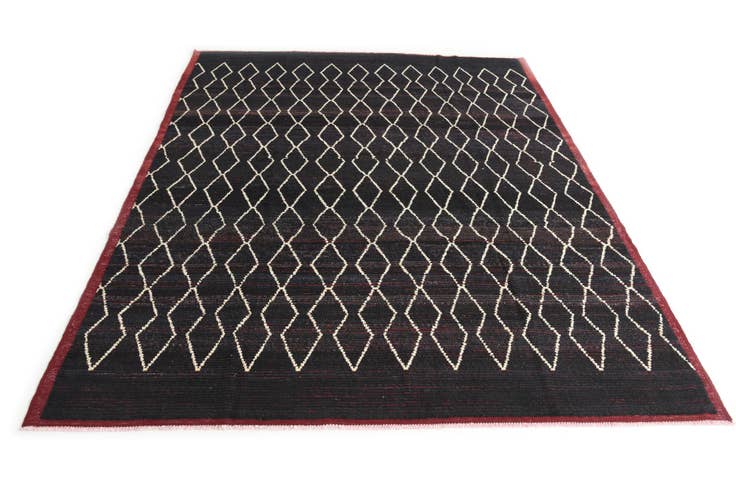 Detail image of 8' 6 x 10' 6 Hand Knotted Moroccan Wool Rug
