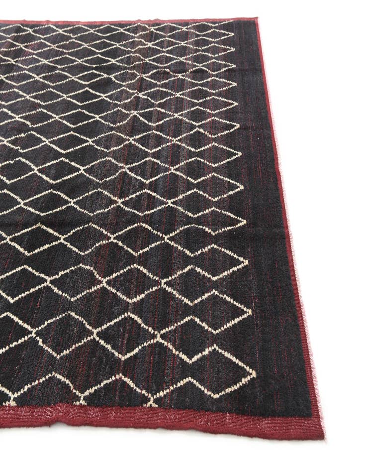 Detail image of 8' 6 x 10' 6 Hand Knotted Moroccan Wool Rug