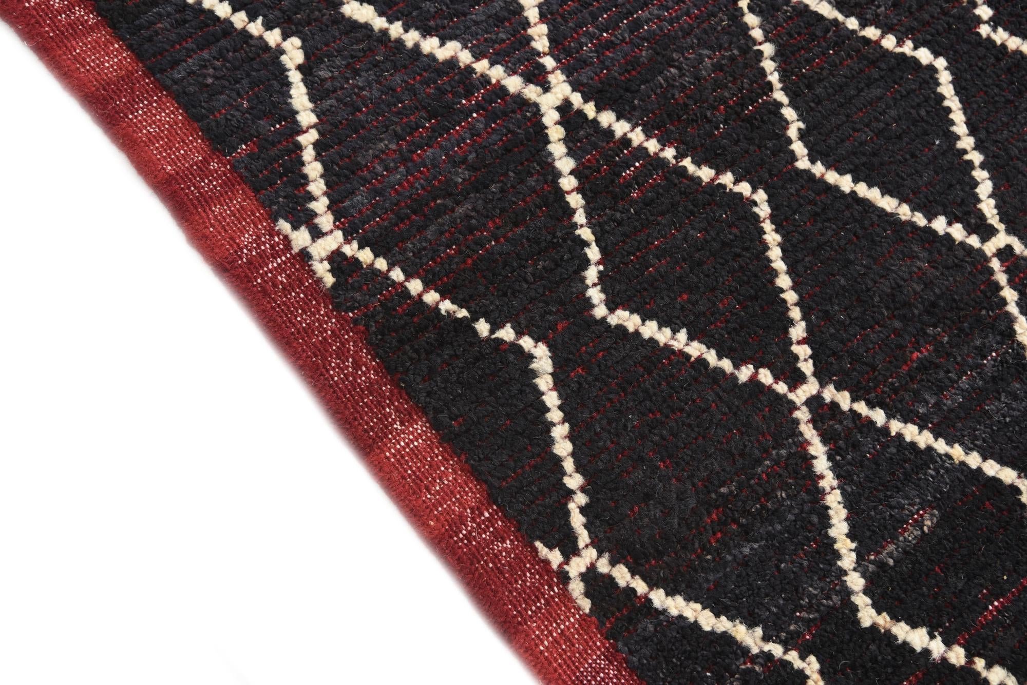 8' 6 x 10' 6 Hand Knotted Moroccan Wool Rug