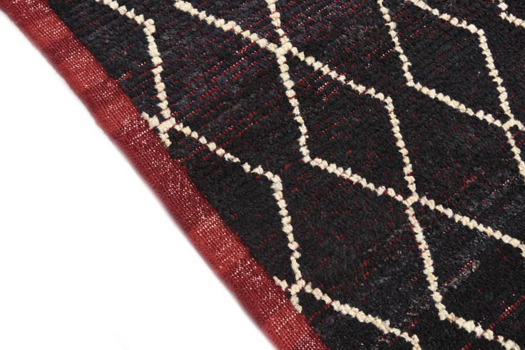 Detail image of 8' 6 x 10' 6 Hand Knotted Moroccan Wool Rug