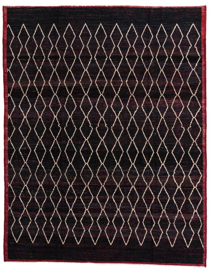 Detail image of 8' 6 x 10' 6 Hand Knotted Moroccan Wool Rug