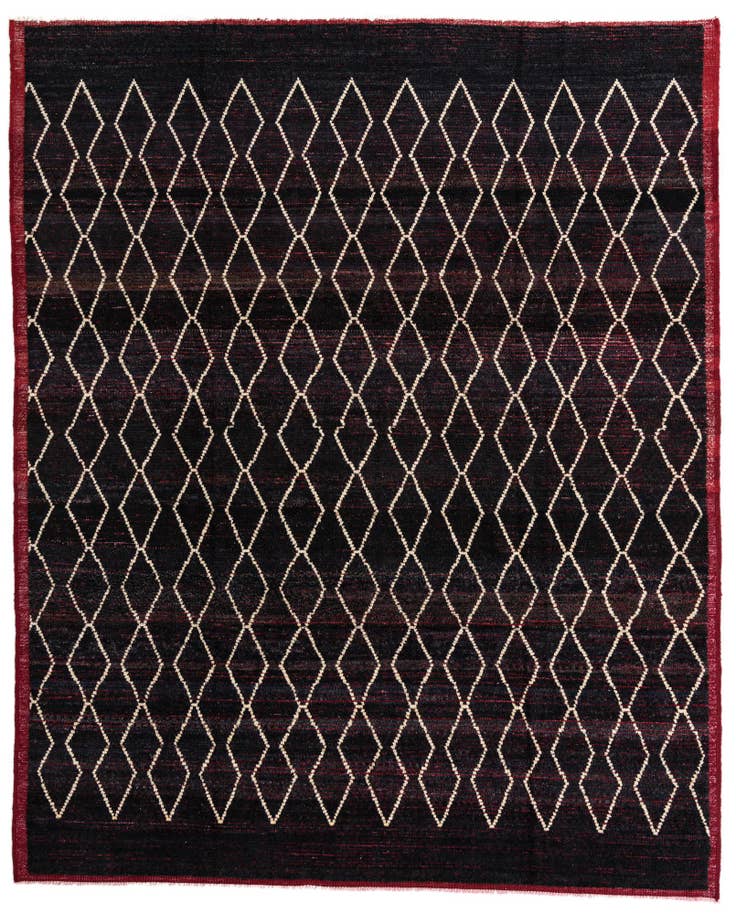 Detail image of 8' 6 x 10' 6 Hand Knotted Moroccan Wool Rug