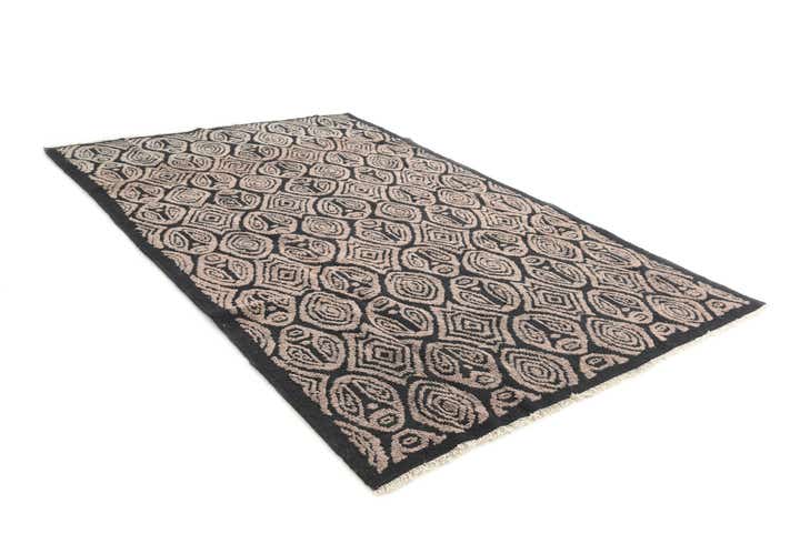 6' 2 x 9' 6 Hand Knotted Moroccan Wool Rug