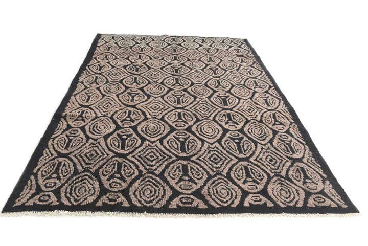 6' 2 x 9' 6 Hand Knotted Moroccan Wool Rug