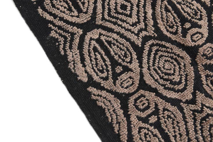 Detail image of 6' 2 x 9' 6 Hand Knotted Moroccan Wool Rug