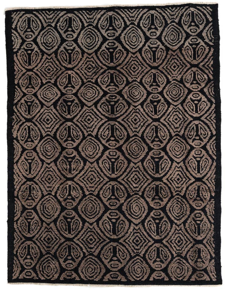 Detail image of 6' 2 x 9' 6 Hand Knotted Moroccan Wool Rug